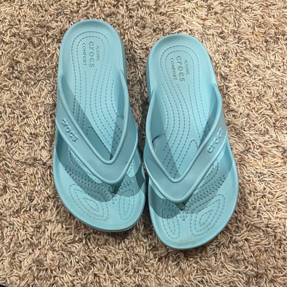 CROCS Light Blue Slide Sandals